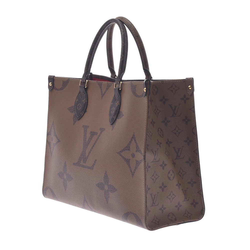 Louis Vuitton Brown Tote Monogram Reverse Bag OnTheGo Brown
